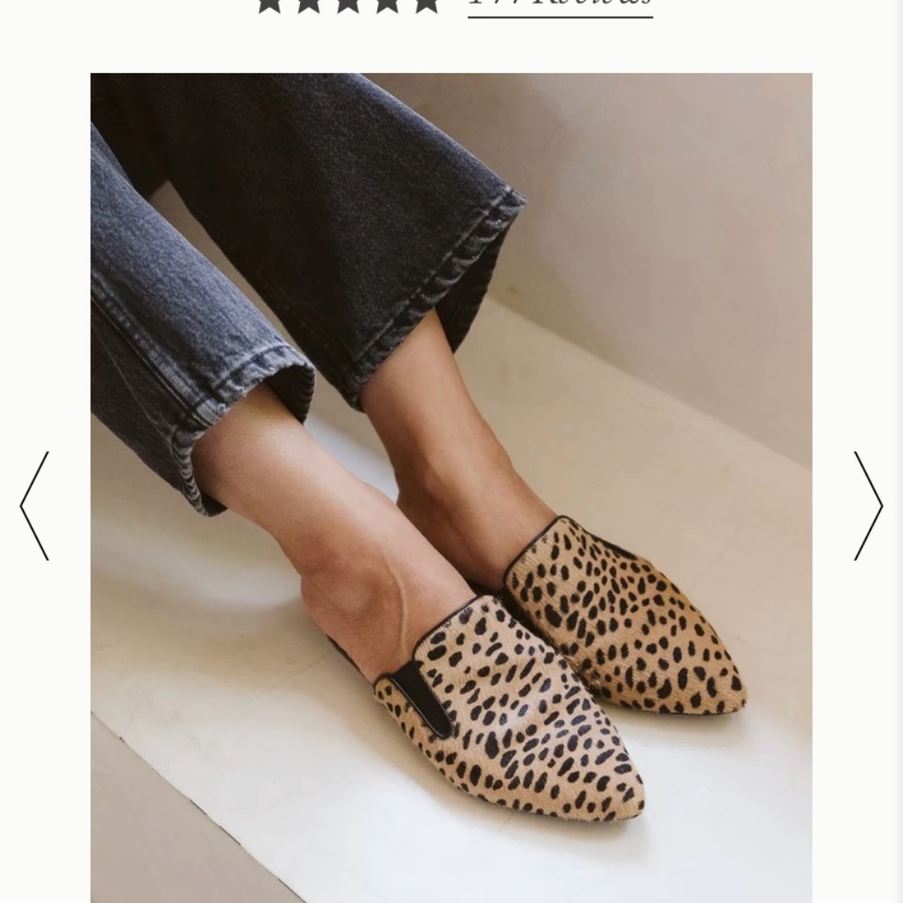 Jenni Kayne NEW pony hair mule in cheetah size